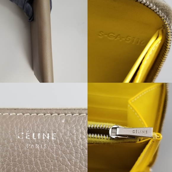 CELINE Beautiful Large Zippy compact wallet Solid color - Picture 5 of 16